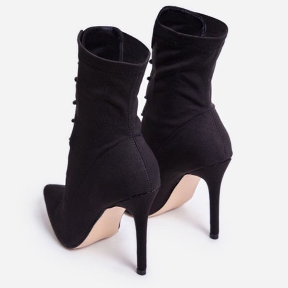 Black lace up ankle boots - Picture 2 of 4